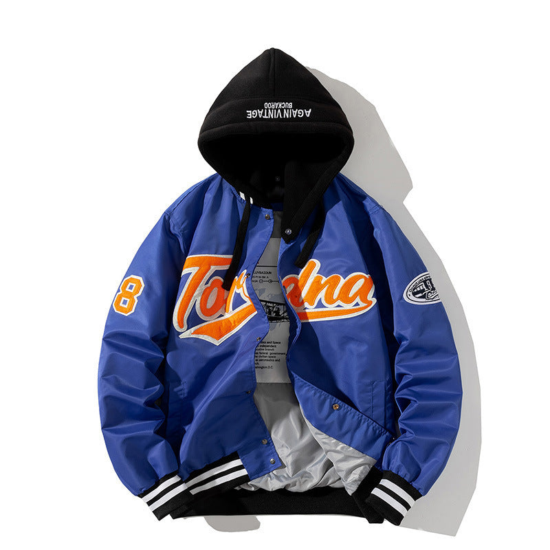 Hooded Embroidered Hip Hop Couple Jacket