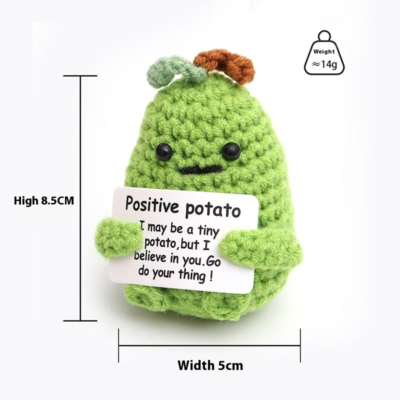 Wool Crocheted Positive Energy Potato Facial Expression Package Wool Fruit