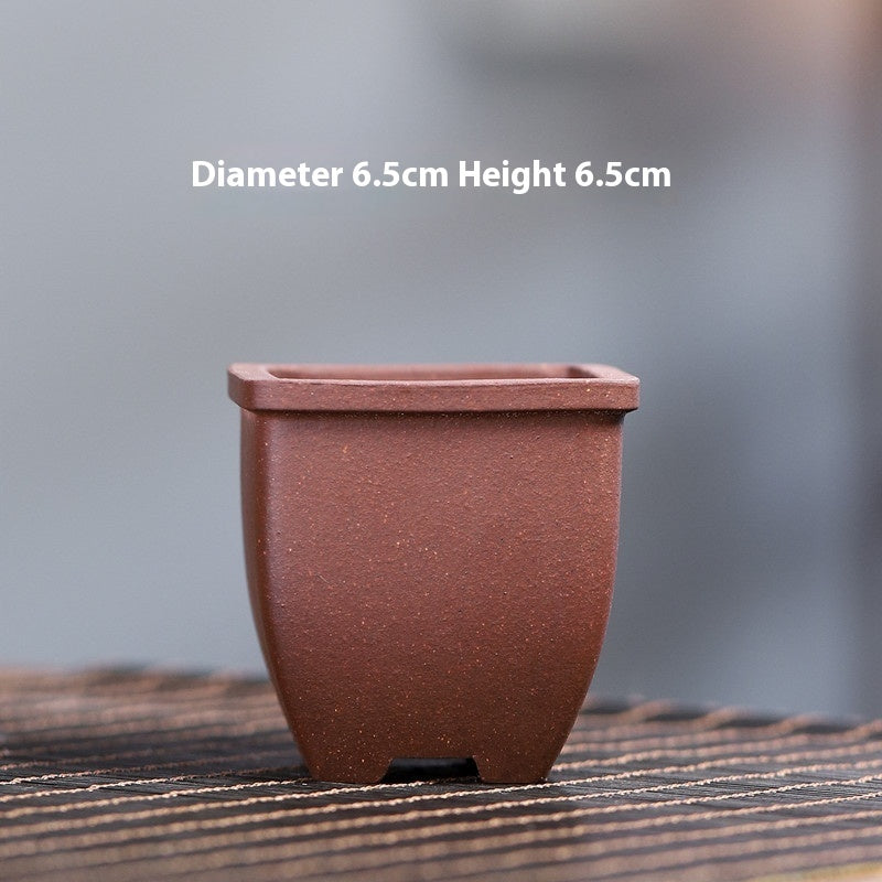 Yixing Purple Sand Small Flower Pot Stoneware Breathable