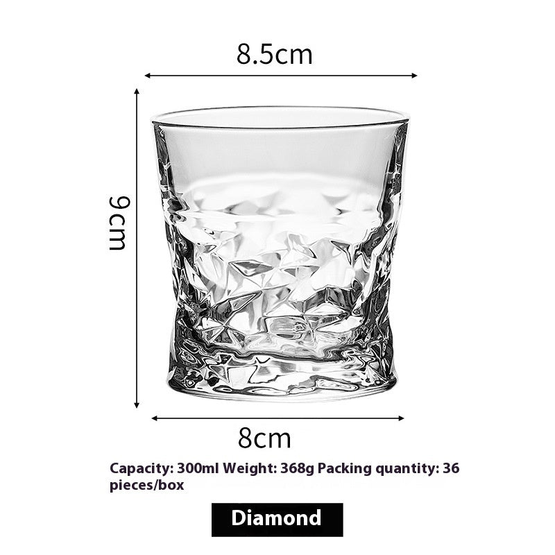 Whiskey Shot  Crystal Beer Glass Whiskey Glass Thickened Wine Glass Gift Set Wholesale