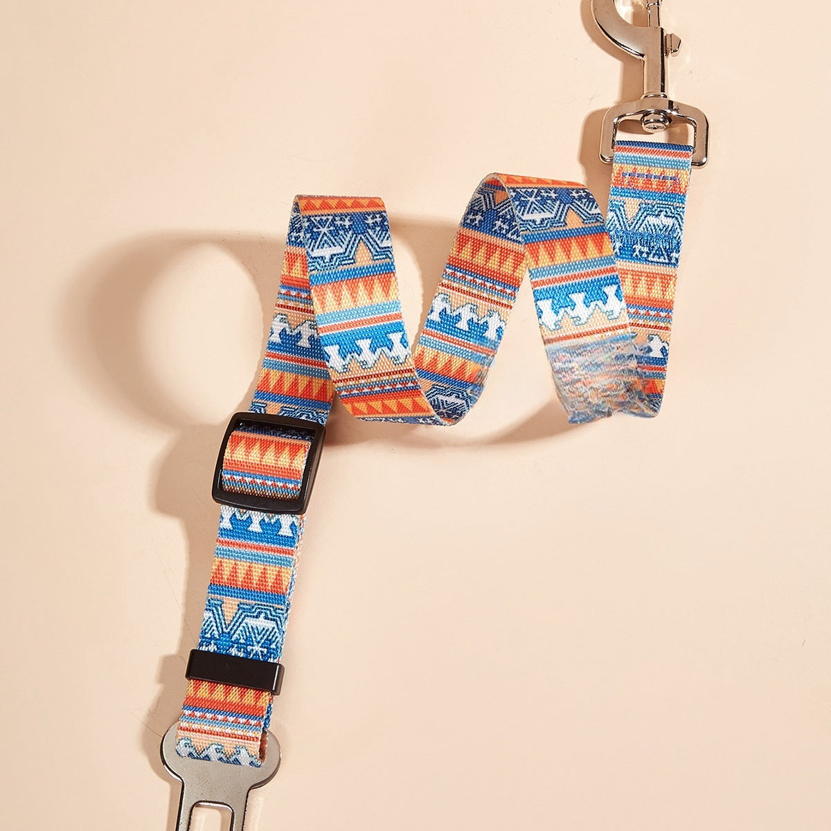 New Printed Pet Car Seat Belt Dog Hand Holding Rope Nylon Car Pet Supplies