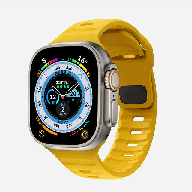 Suitable For Watch Ultra Watch Band Iwatch9 Solid Color Snap Button