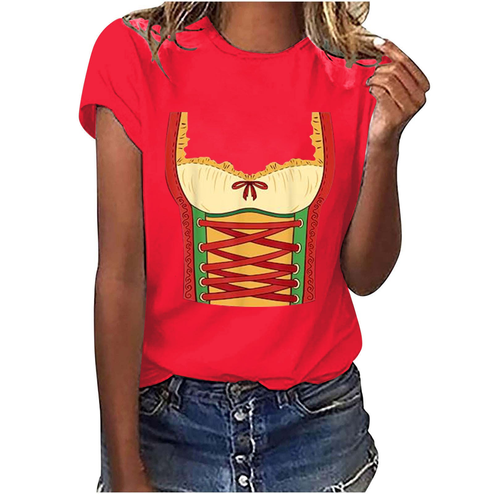 Simple Printed European And American T-shirt Short Sleeve