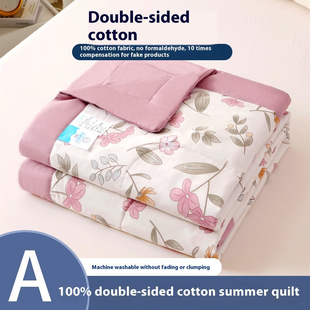 Class A Double-sided Cotton Printing Summer Blanket One-piece Pure