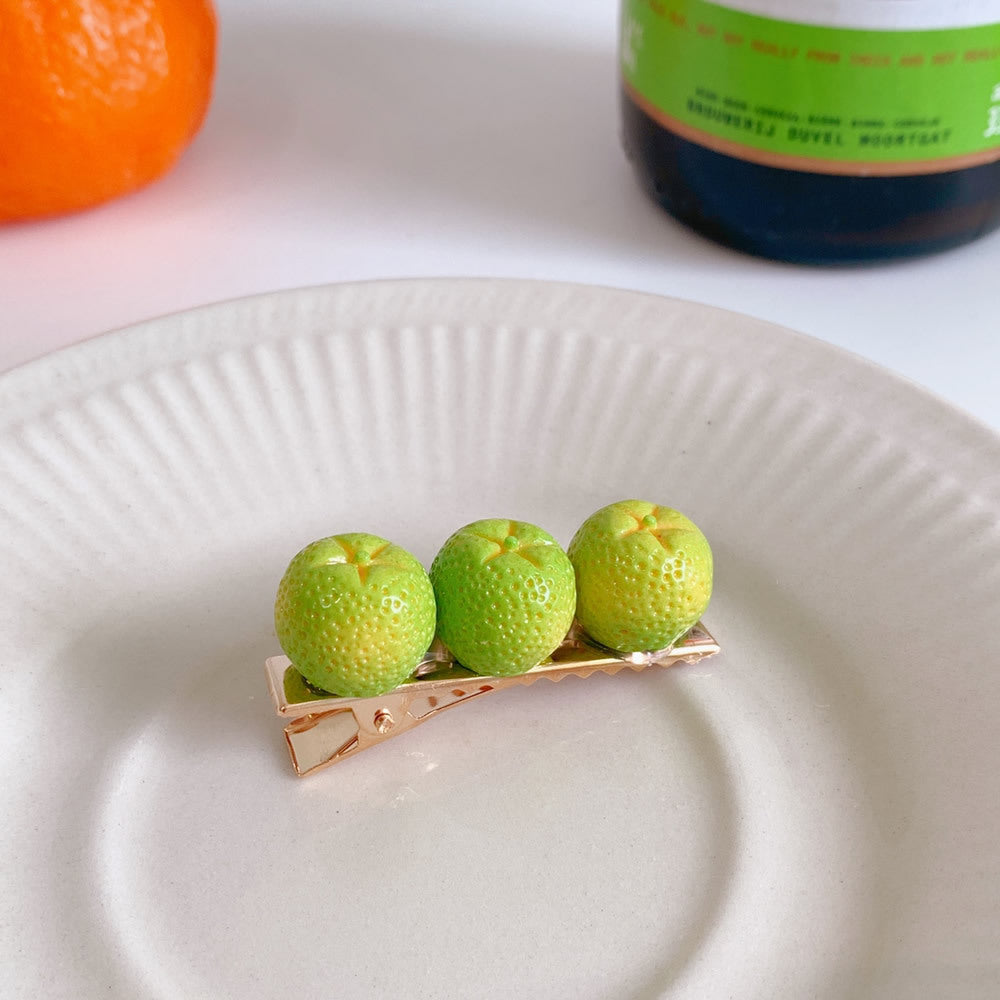 Fashion Creative Half Peeled Orange Hairpin