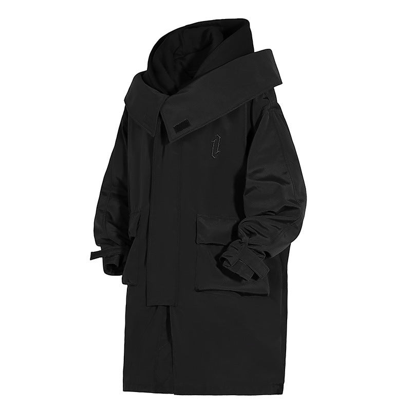 Tooling With Hooded Two Trench Coats Loose For Men And Women