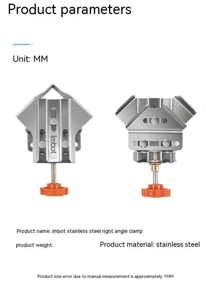 Stainless Steel Woodworking Right Angle Clip Photo Frame And Picture Frame Quick Fixing Clip
