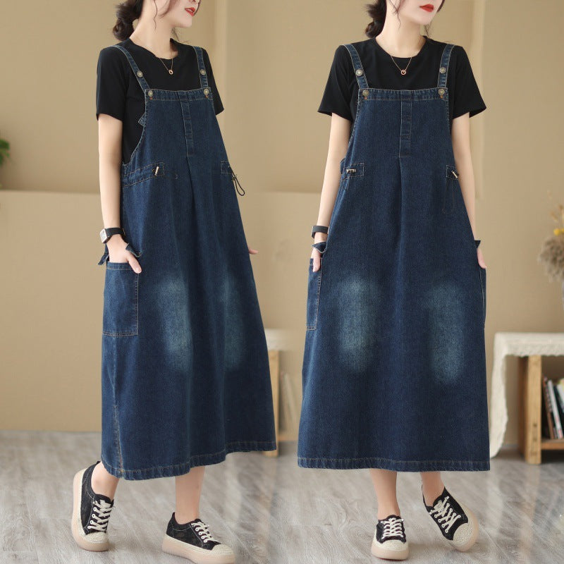 Real Time Shoot Of Casual Denim Dress For Women