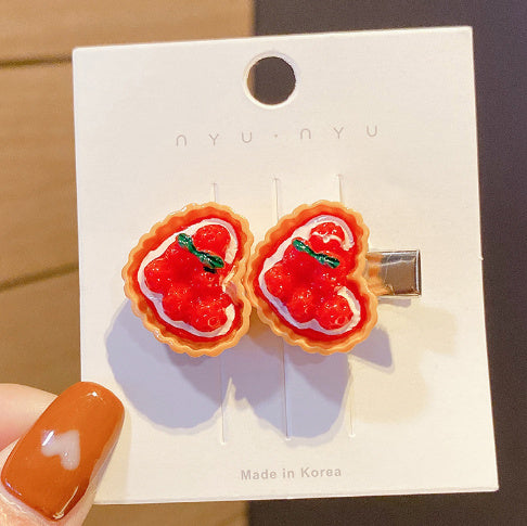 Fashion Creative Half Peeled Orange Hairpin