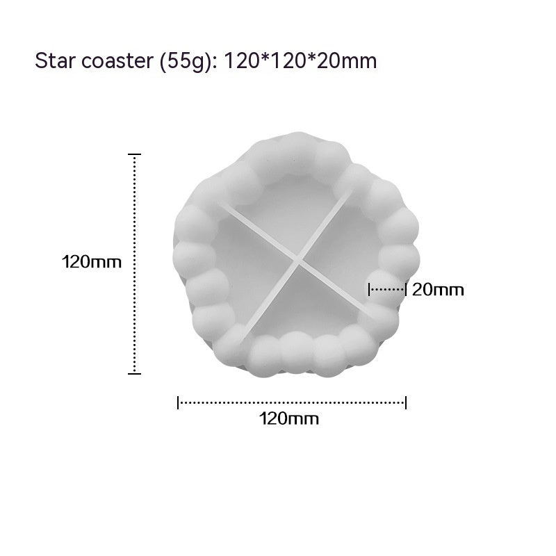 Silicone Bubble Tray Coaster Silicone Mold Table Storage Coaster DIY Plaster Epoxy Mirror Mold