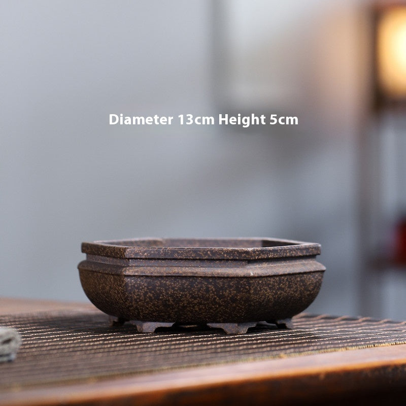 Yixing Purple Sand Small Flower Pot Stoneware Breathable