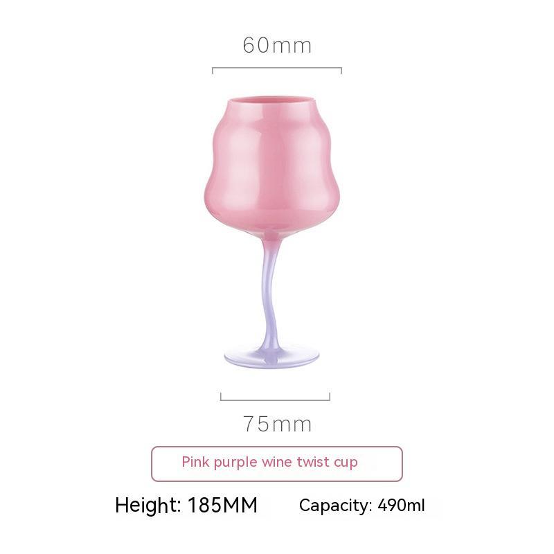 Twisted Cream Glass Crystal Macaron High Cup