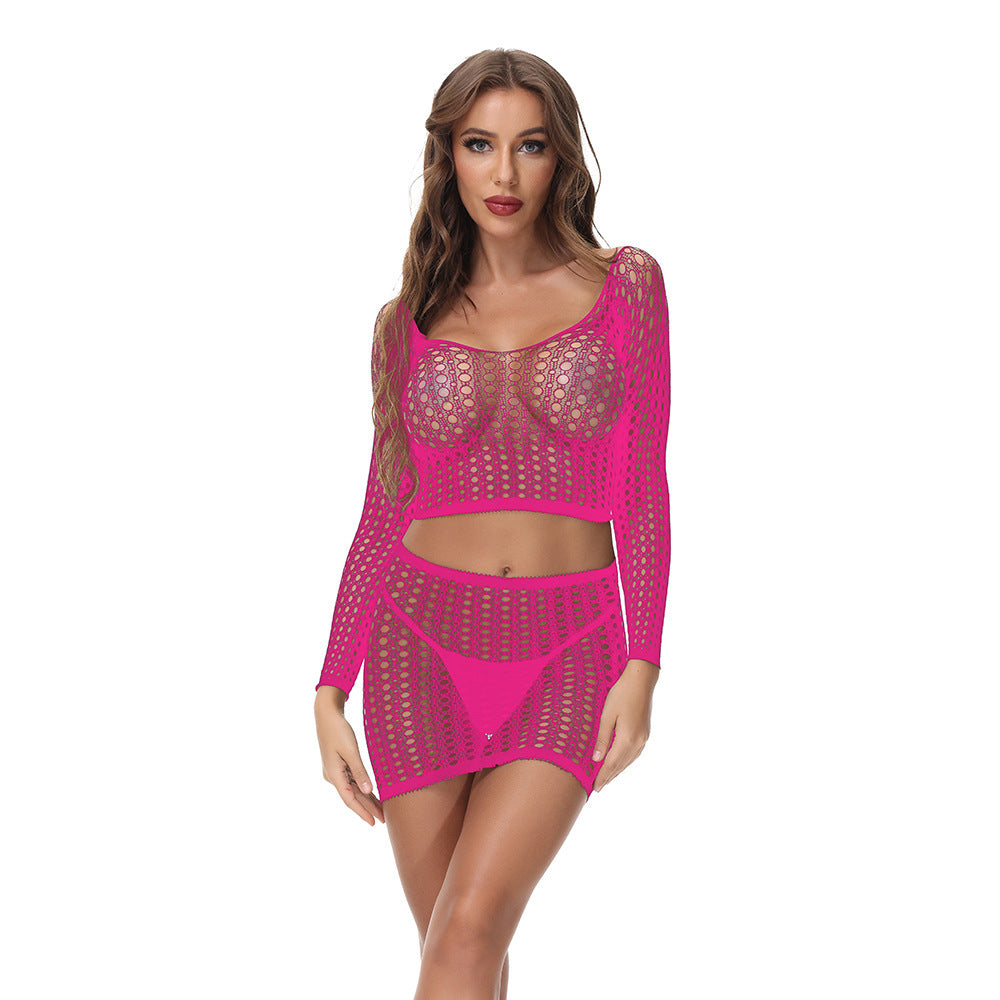 Stockings Fishnet Clothes One-piece Hip Skirt