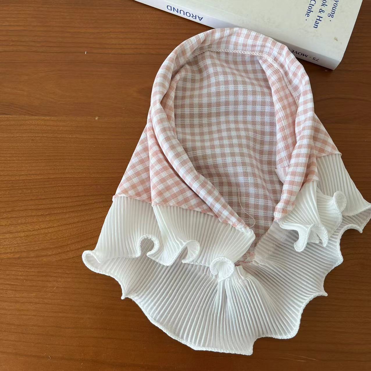 Blue Plaid Lace Triangular Binder Women