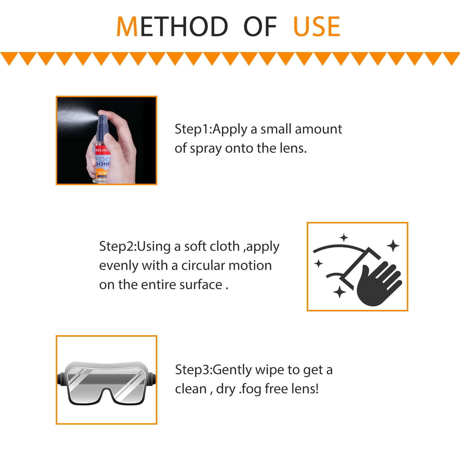Automobile Lens Glasses Anti-fog Spray