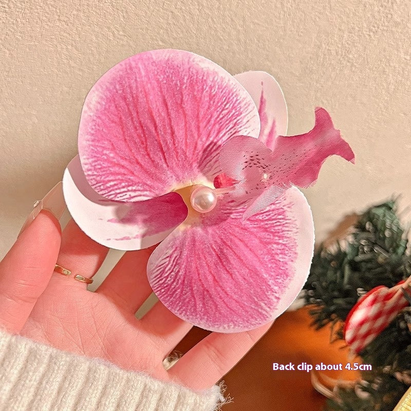 Butterfly Orchid Cropped Hair Clip