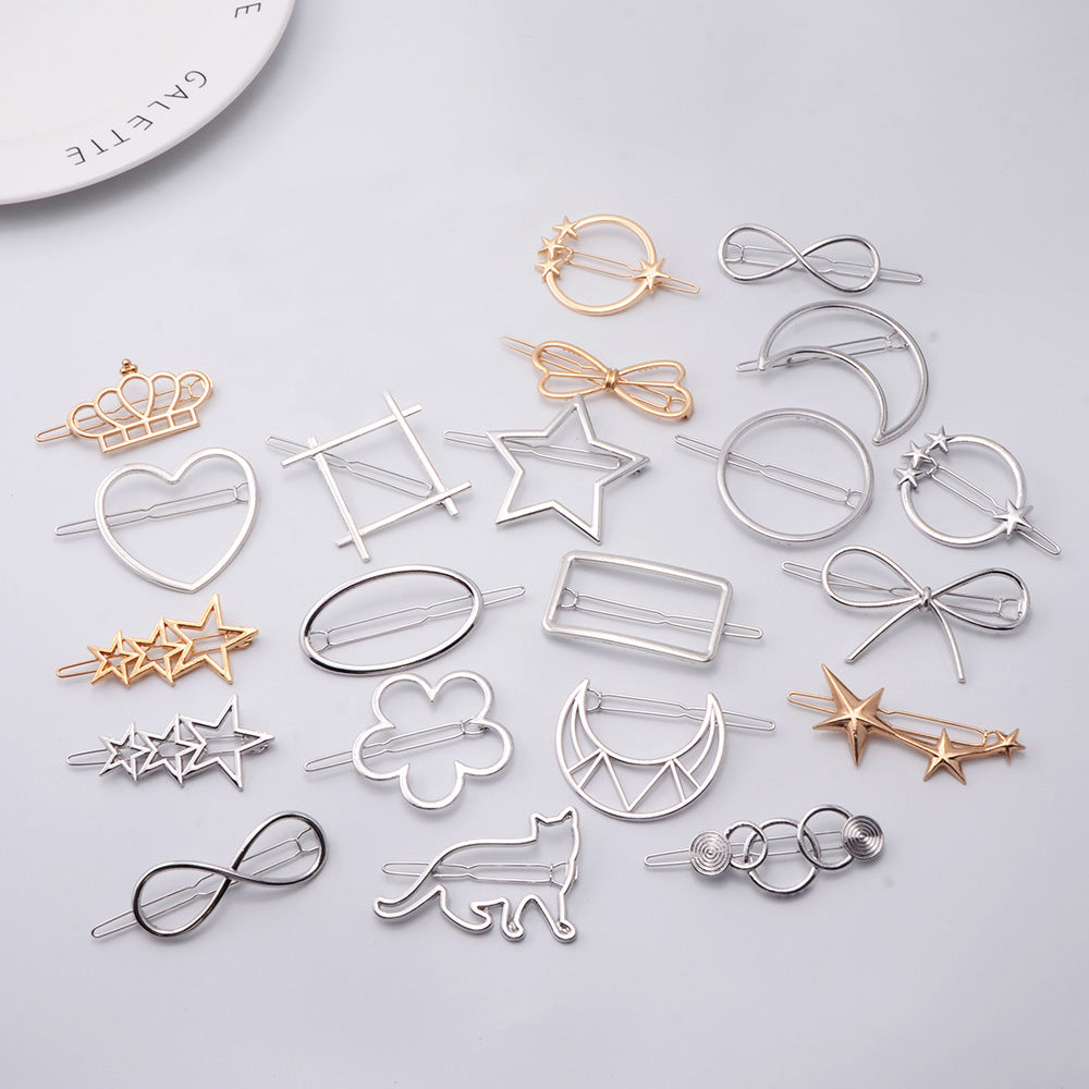 Cupid Heart-shaped Five-pointed Alloy Hair Accessories