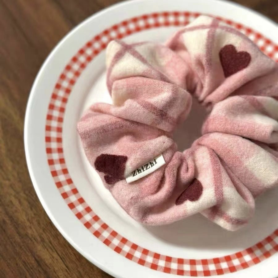 Sweet Girl Love Woolen Sausage Ring Bun