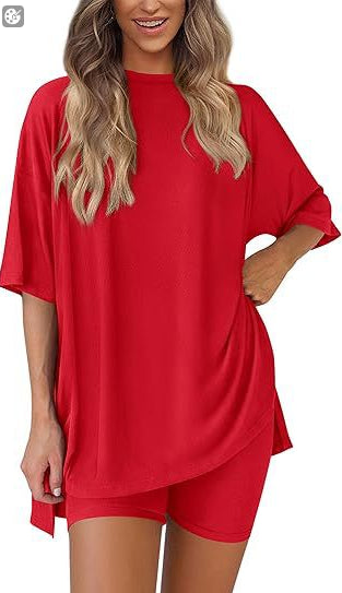 New Loose Fashion Solid Color Casual Two-piece Suit