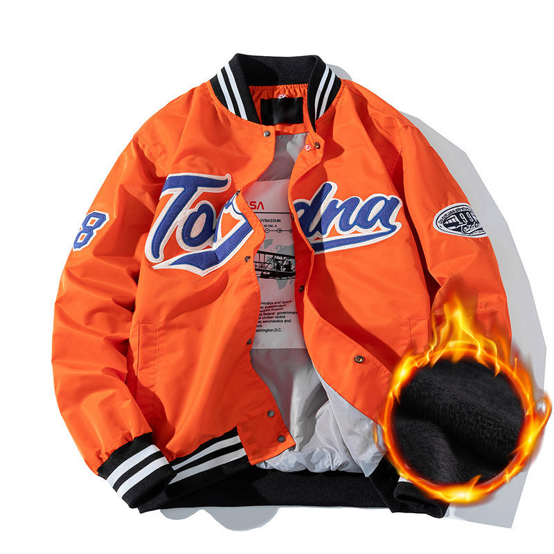 Hooded Embroidered Hip Hop Couple Jacket