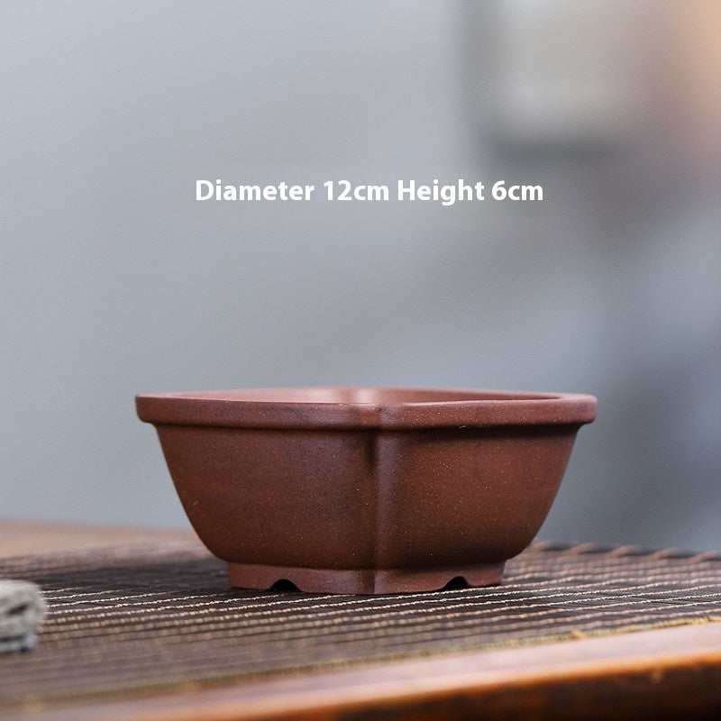 Yixing Purple Sand Small Flower Pot Stoneware Breathable