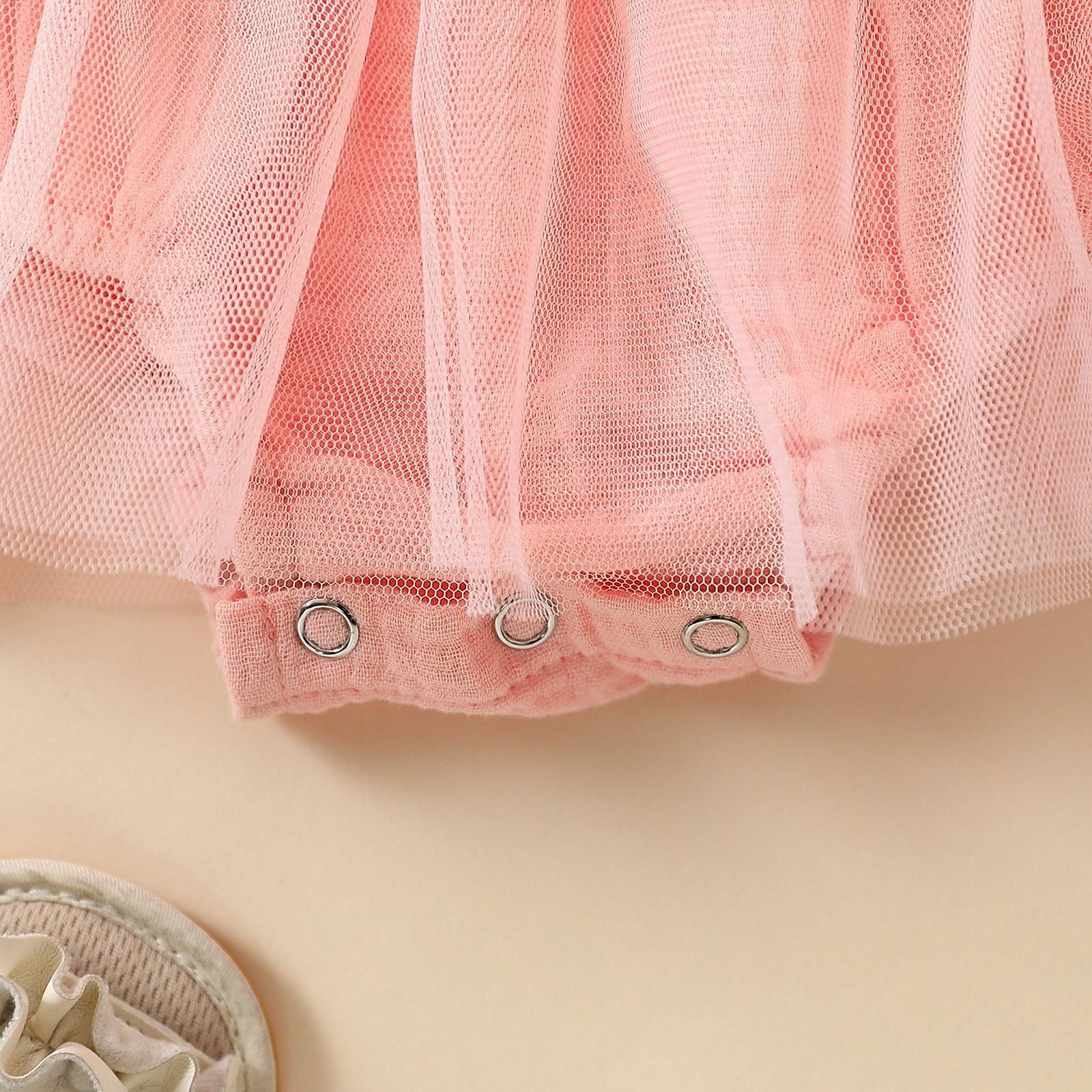 Towel Embroidery Mesh Slip Dress Bowknot Headband Two-piece Set