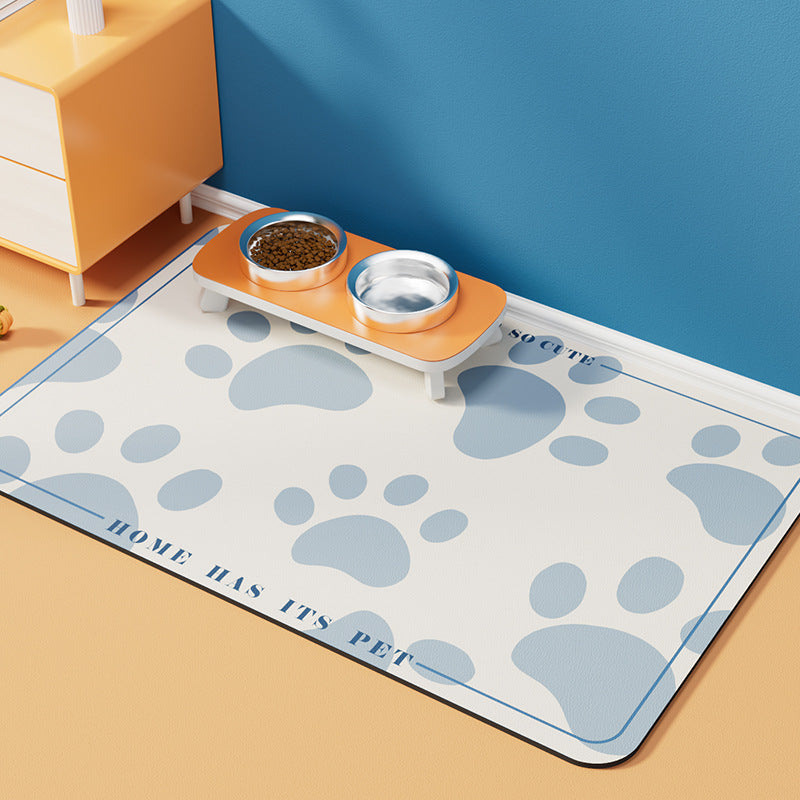 Pet Diatom Ooze Floor Mat Dogs And Cats Eating Mat Spill-proof Waterproof Quick-drying Placemat