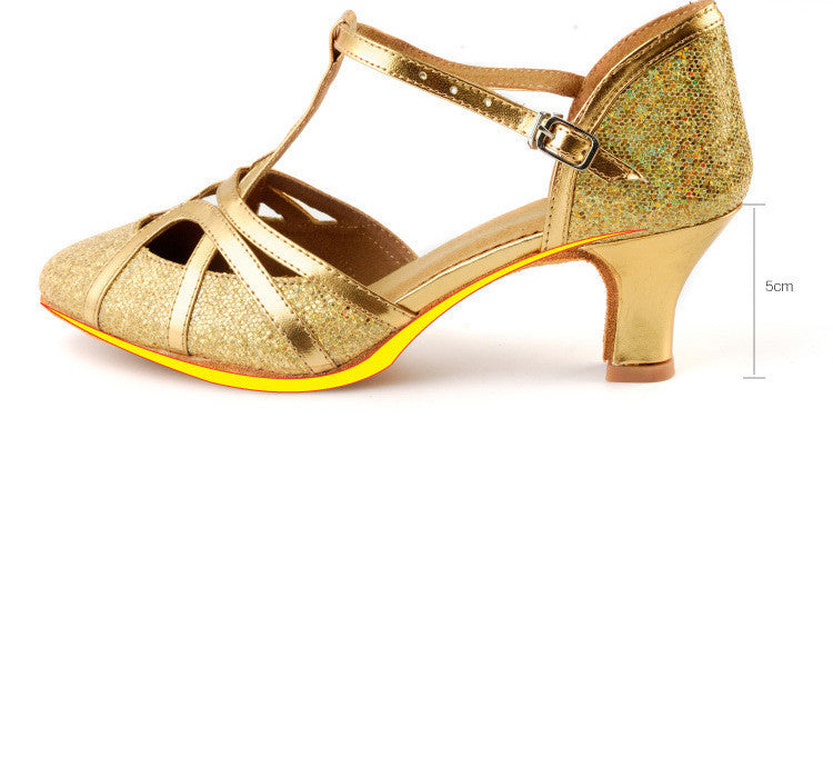 Modern Dance Shoe Women's Gold Sequins
