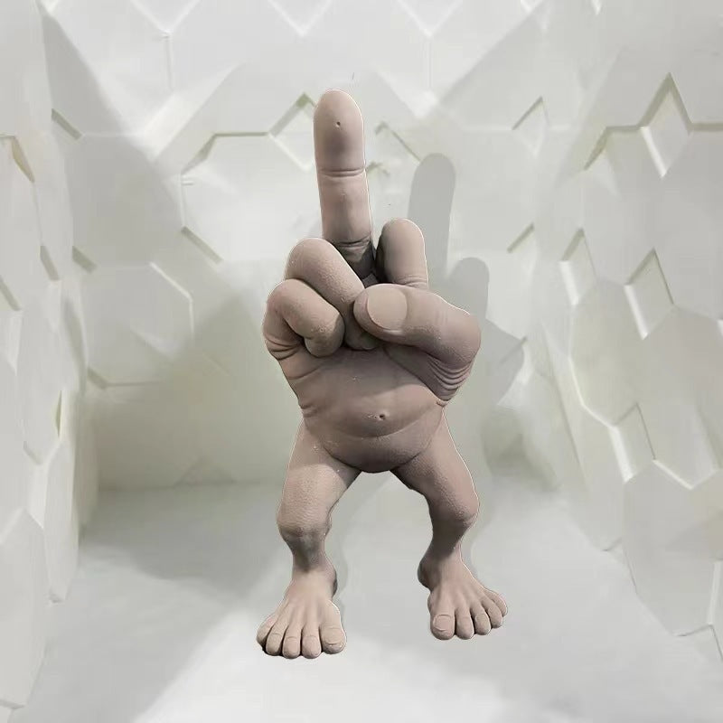 Creative Funny Middle Finger Mannequin Leg Resin