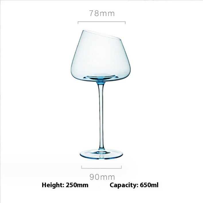 Klein Blue Crystal Glass Goblet Red Grape Wine Glass