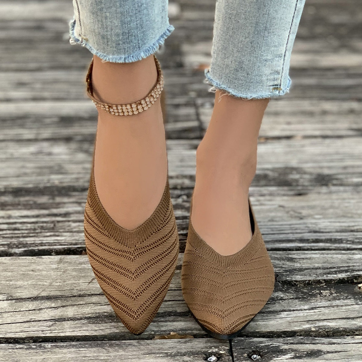 Women's Comfortable Low-cut Square Toe Flat Shoes