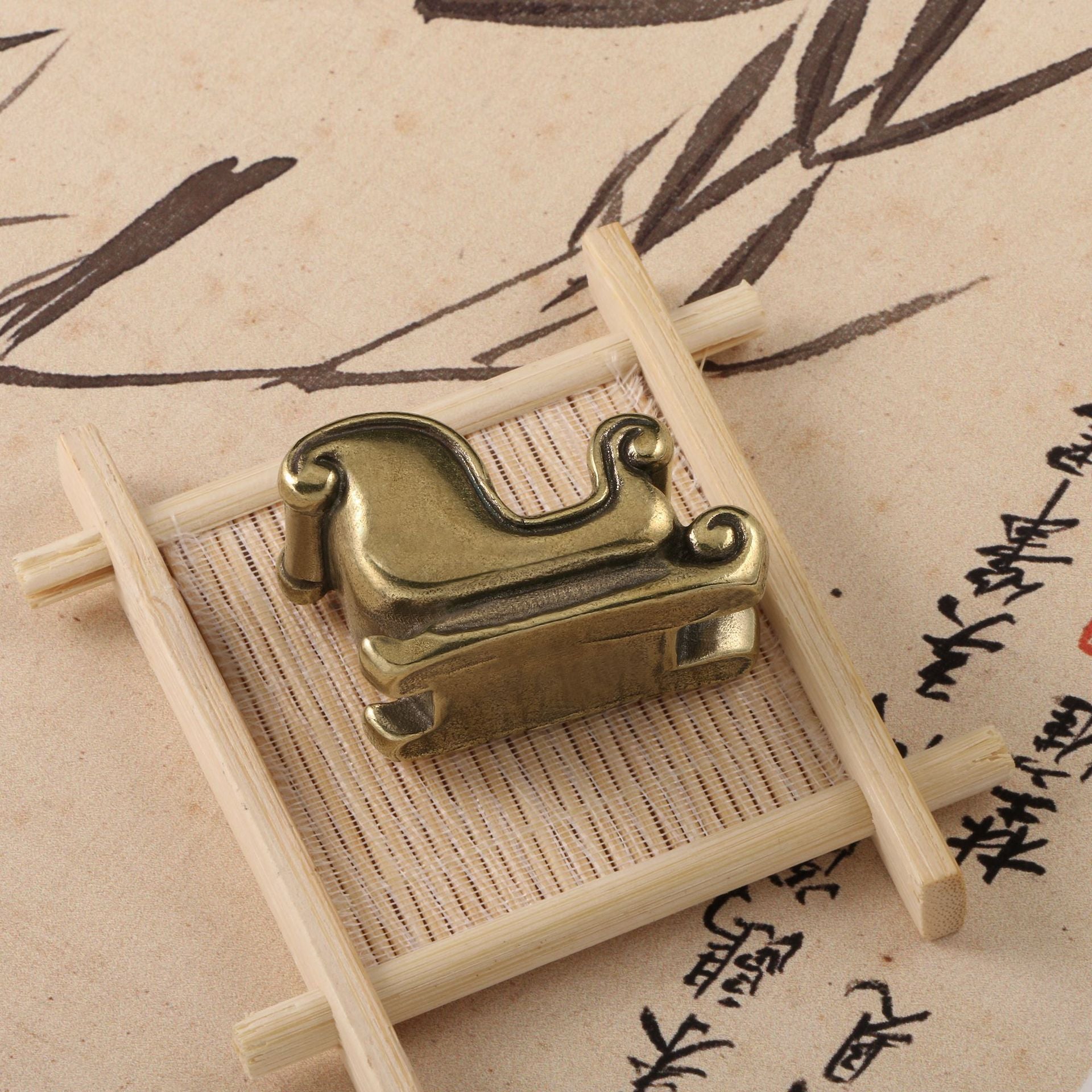 Christmas Sled Creative Antique Reproduction Distressed Ornaments Brass Crafts