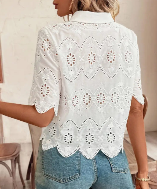 Ladies' Elegant Short Sleeved Shirt