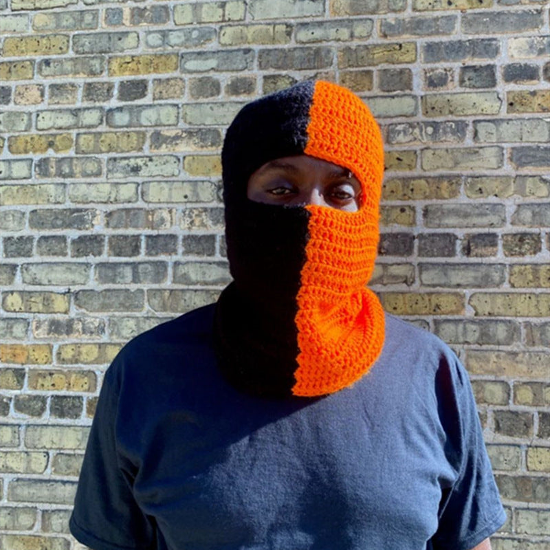 Pullover Windproof Neck Protection Handmade Knitted Hat