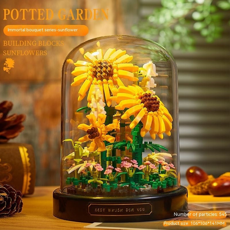 Hibiscus Flower Sunflower Rose Building Blocks Eternal Life