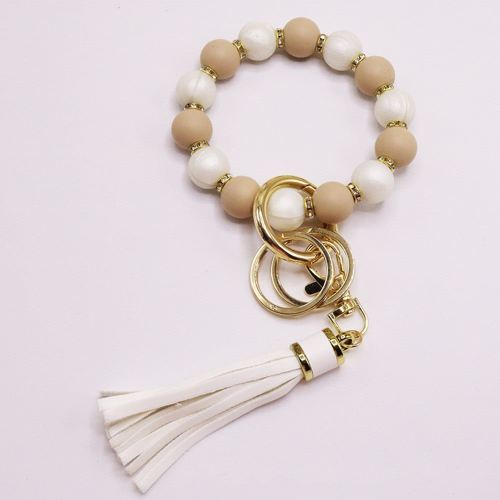 Silicone Beads Key Pendants Bracelet