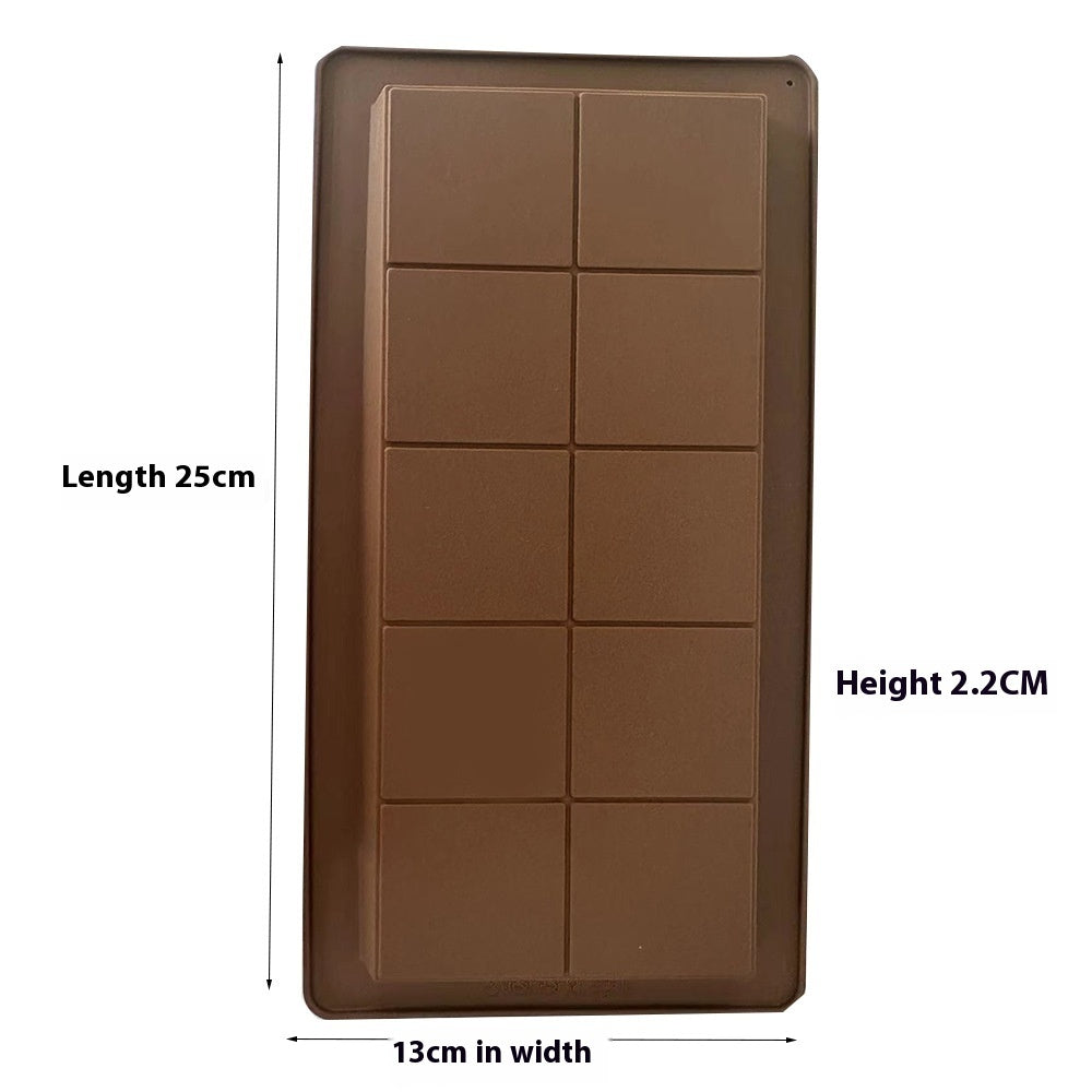10-grid Large Chocolate Mold Edible Silicon Cake Mold
