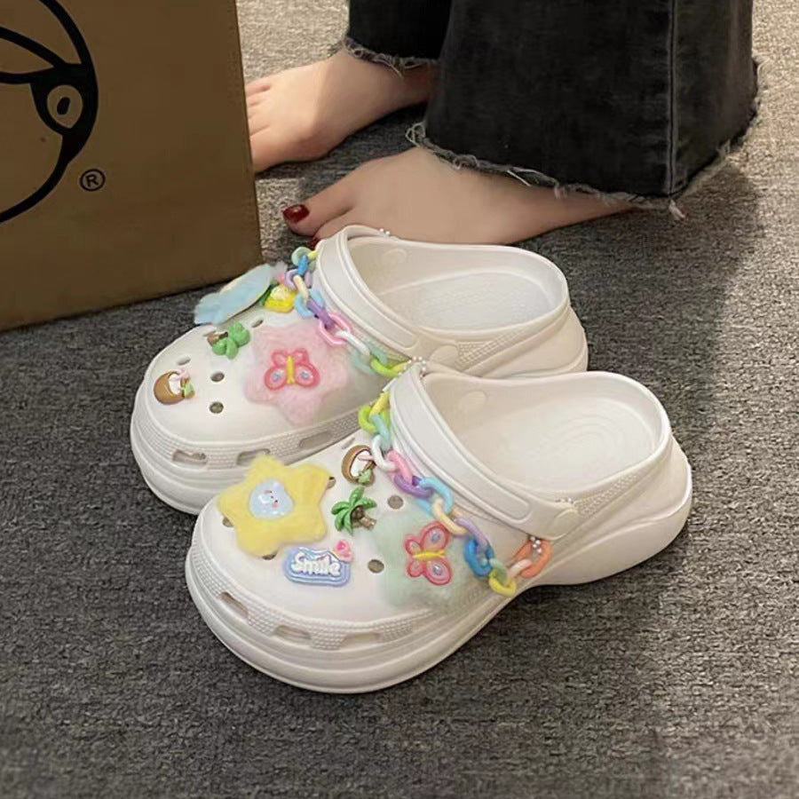 Plush Five-pointed Star Hair Accessories Hole Shoes Phone Case Ornament