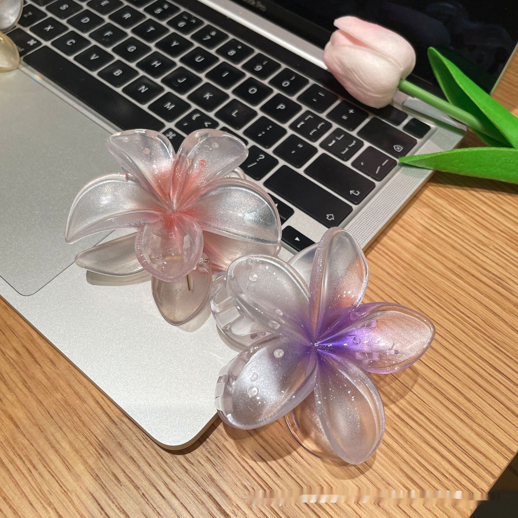 Stereo Color Plumeria Rubra Large Hair Clip