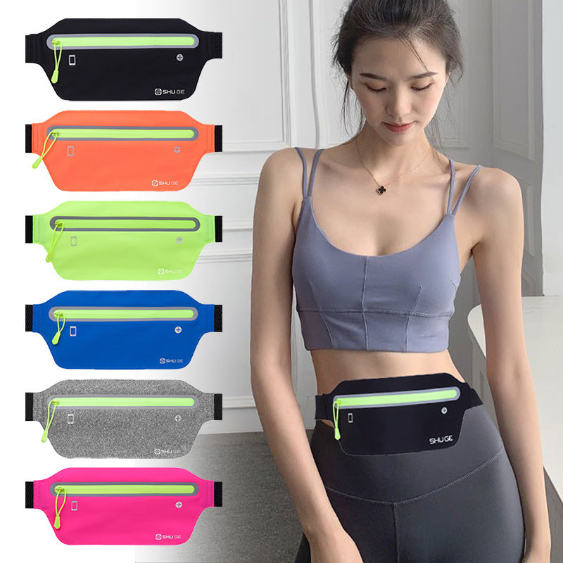 Ultra-thin Running Waterproof Portable Close-fitting Reflective Sports Phone Waist Bag