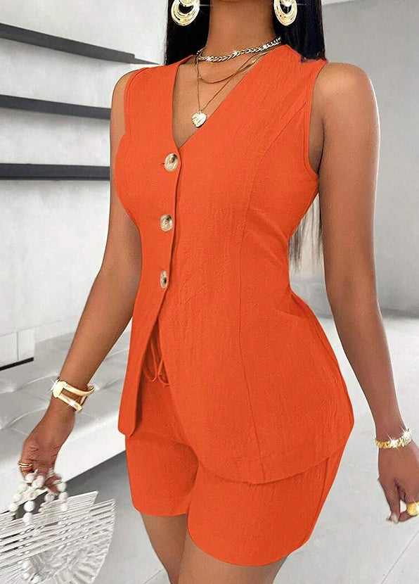 European And American Ladies Fashion Comfort And Casual Open Chest Lace-up Short-sleeved Shirt