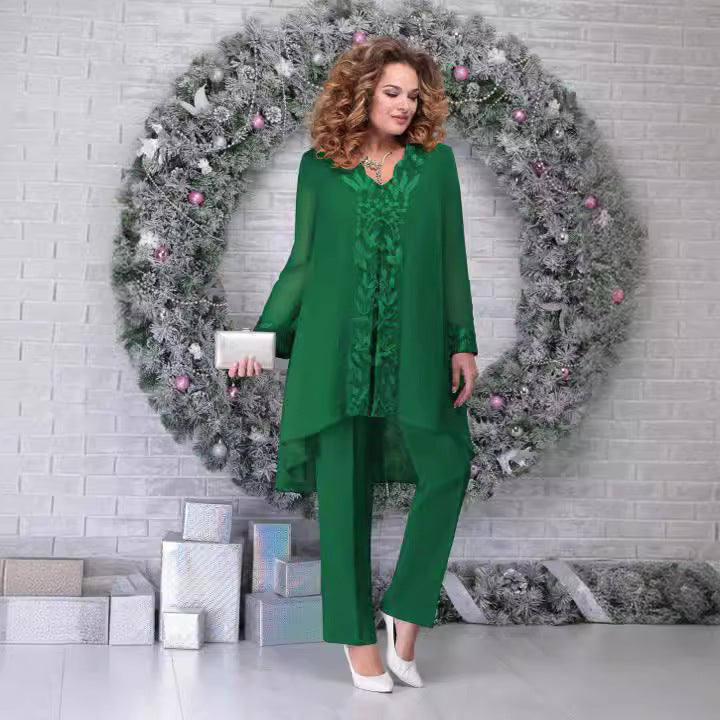 Embroidered Elegant Commuter Slim-fit Suit