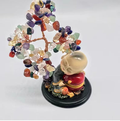 Natural Crystal Lucky Tree Living Room Study Wine Cabinet Home Decorations