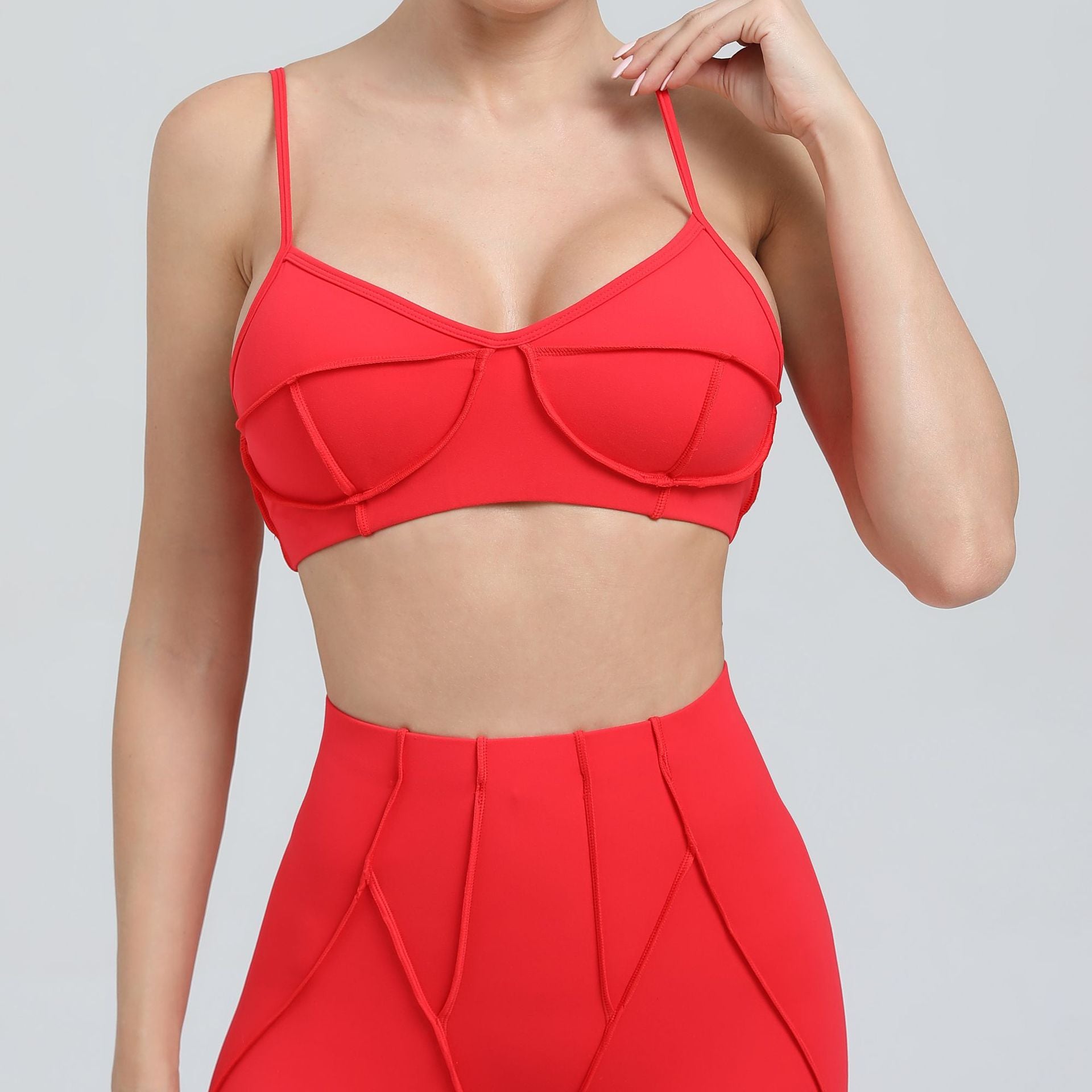 European And American Brushed Body-hugging Suit Sports And Leisure Yoga Clothes