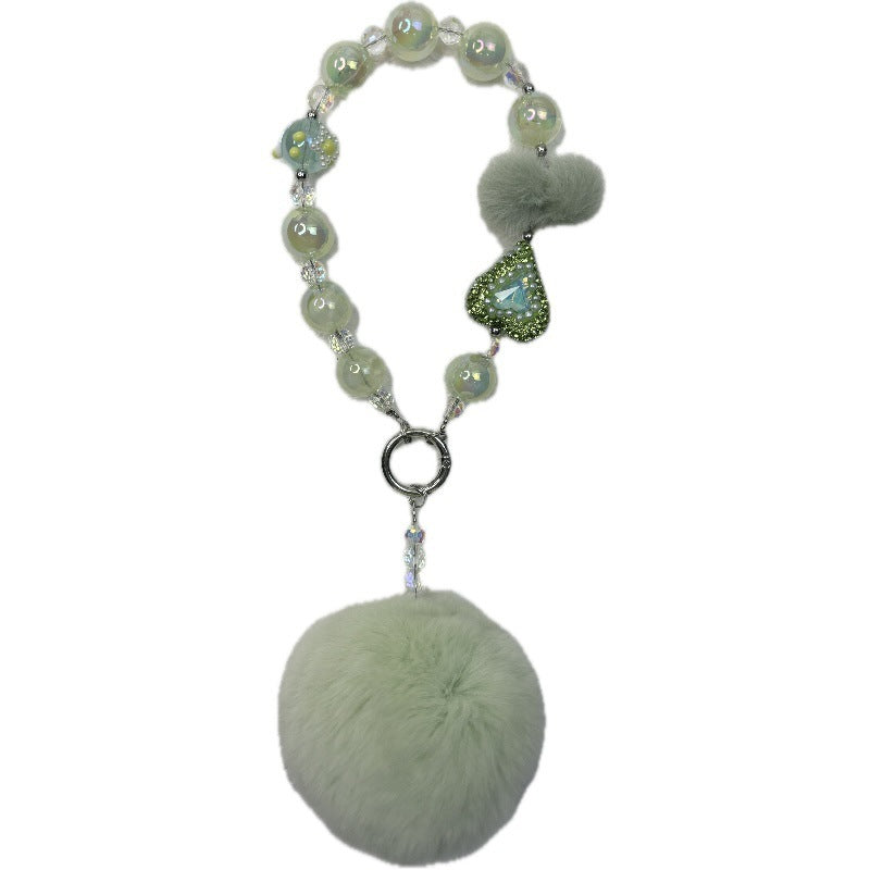 Rabbit Fur Ball Mobile Phone Charm