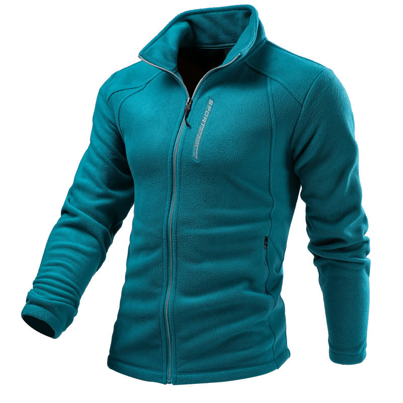 Warm Custom Cardigan Outdoor Polar Fleece Jacket