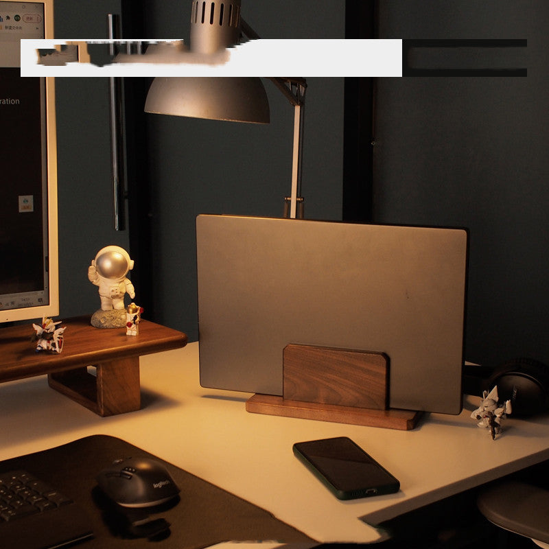 Walnut Wooden Tablet Desktop Shelf