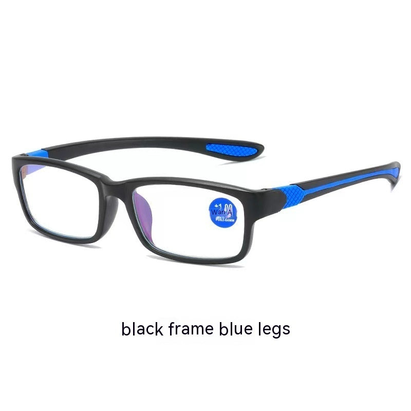 Anti-Blue Ray TR90 Color Two-color Sports Frame Reading Glasses