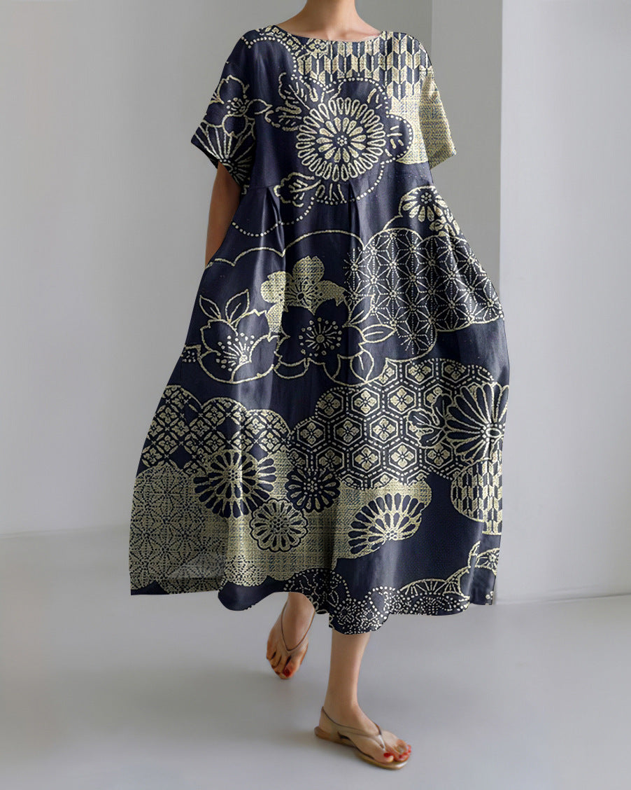 Women's Elegant Casual Printed Short Sleeve Dress