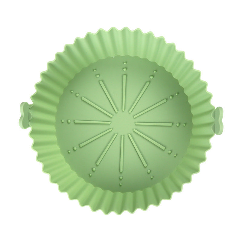 Air Fryer Silicone Baking Tray Food Grade Binaural Round